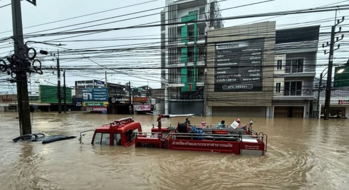 Inundaciones en el sur de Tailandia: Sube a 145 la cifra de muertos