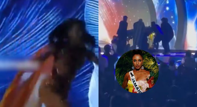 Fuerte caída de Miss Jamaica en la preliminar de Miss Universo (+video)