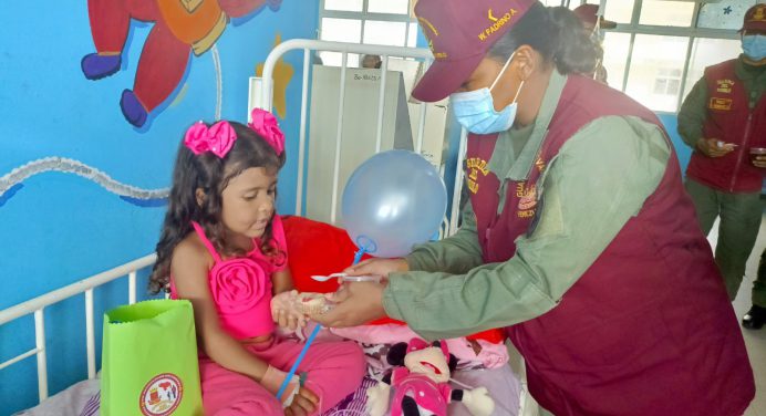 Guardia del Pueblo realiza jornada social en Pediatría del hospital Núñez Tovar