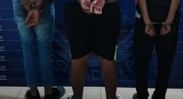 SIP Polimaturín detuvo a tres sujetos en el sector 5 de julio