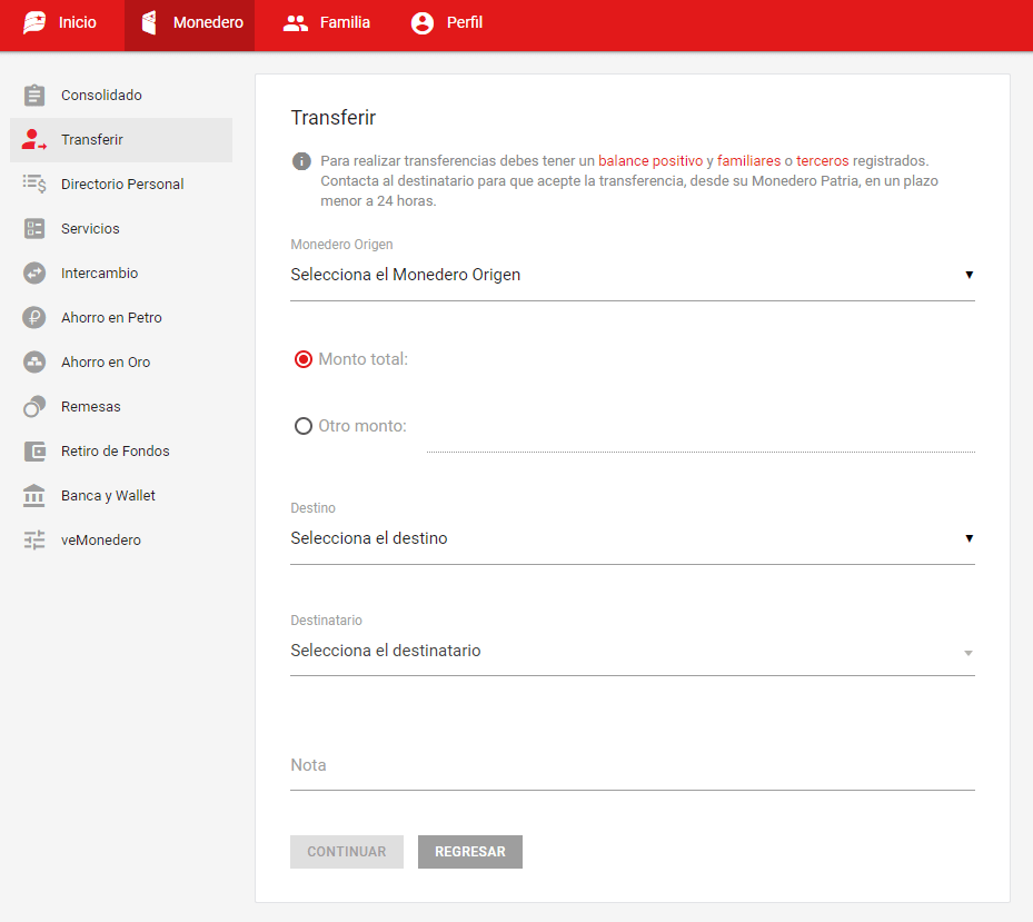  transferencia de PATRIA