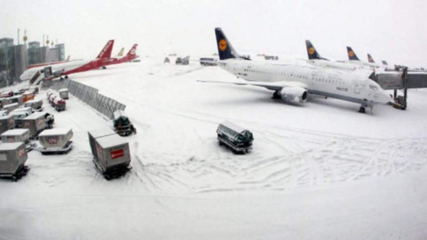 Intensas nevadas en París obliga a la suspensión de vuelos en los aeropuertos 1 Intensas nevadas en París