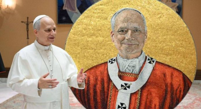 León XIV cuenta ya con un mosaico en la basílica de San Pablo Extramuros