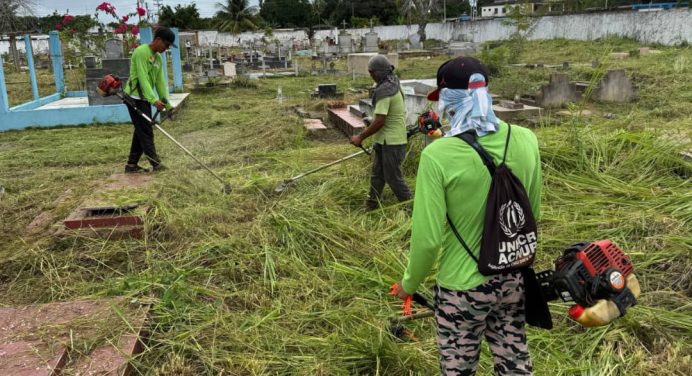 Alcaldía de Maturín brinda atención al cementerio del sector La Cruz