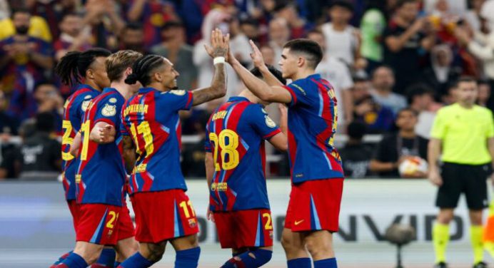 Barcelona goleó al Athletic para instalarse en la final de la Supercopa