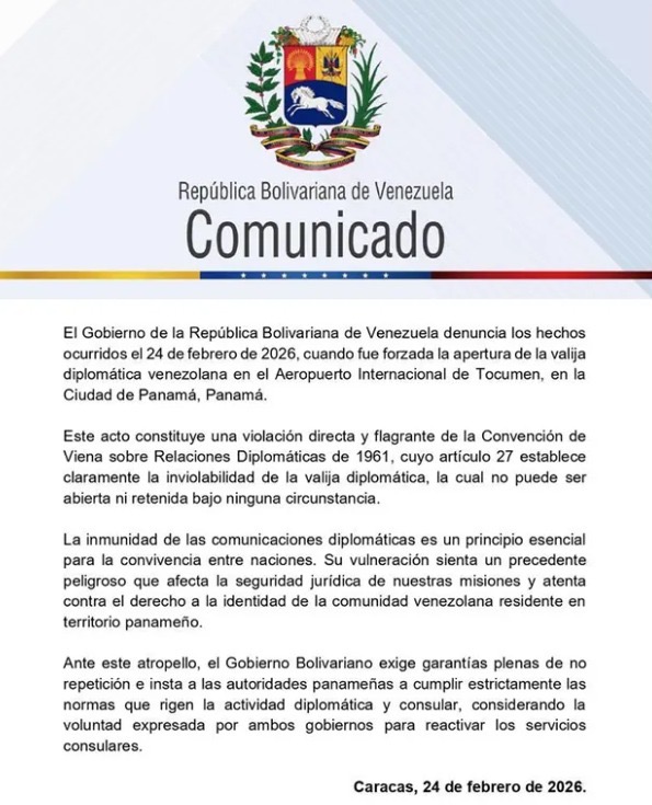 Controversia: Gobierno denuncia apertura ilegal de valija diplomática en Panamá 2 valija diplomática
