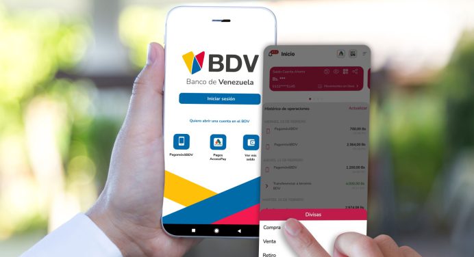 Más de 264 mil 500 clientes del Banco de Venezuela compraron sus divisas a través de la BDVApp