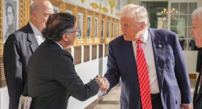 A puerta cerrada, así es la reunión de Trump y Petro