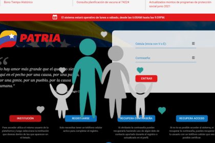 Entra y cobra en PATRIA