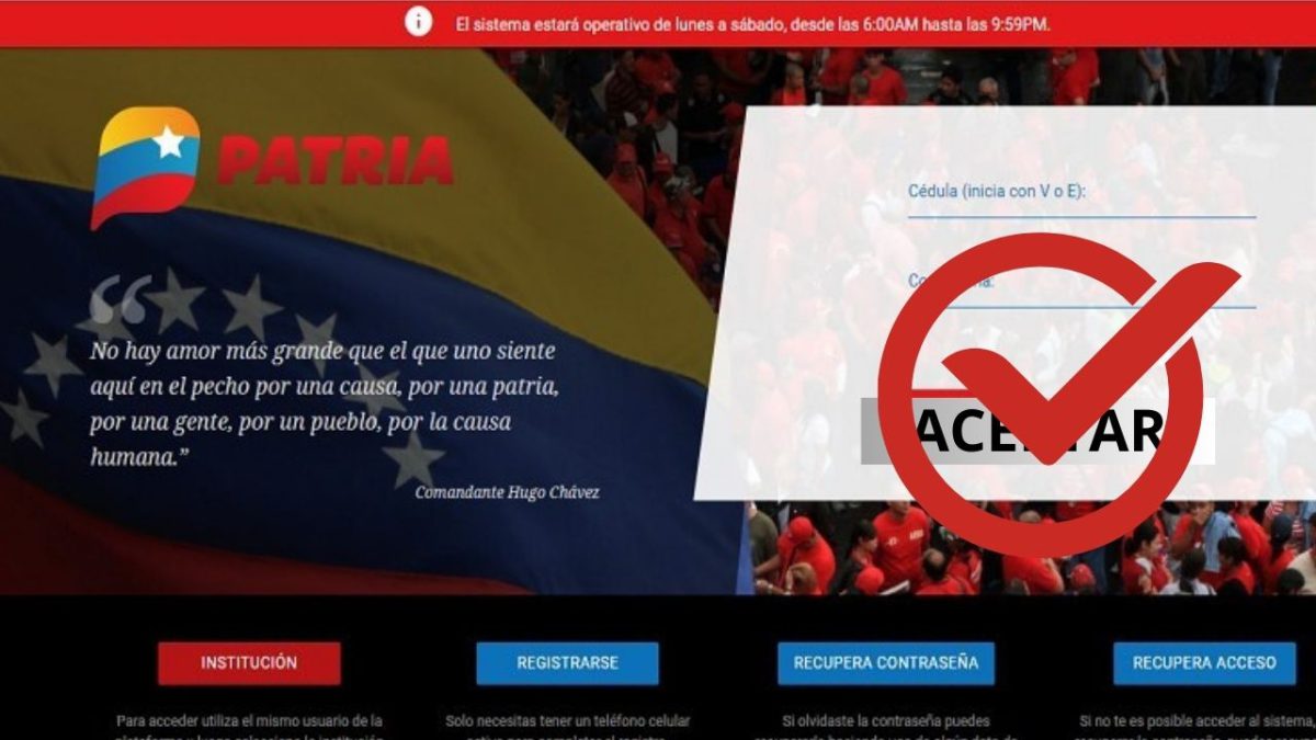 notificación PATRIA