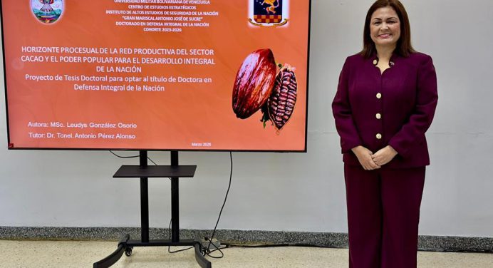 Leudys González presenta proyecto doctoral que posiciona al cacao como eje estratégico