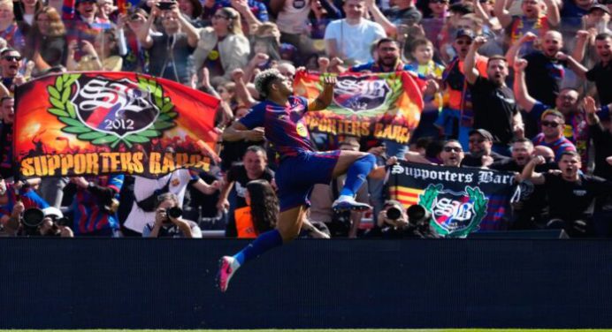 Ronald Araújo le dio al Barca tres puntos valiosos