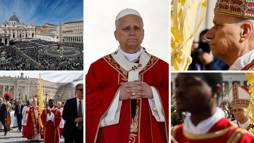 Papa León XIV pidió durante misa del Domingo de Ramos deponer las armas 1 misa domingo de ramos