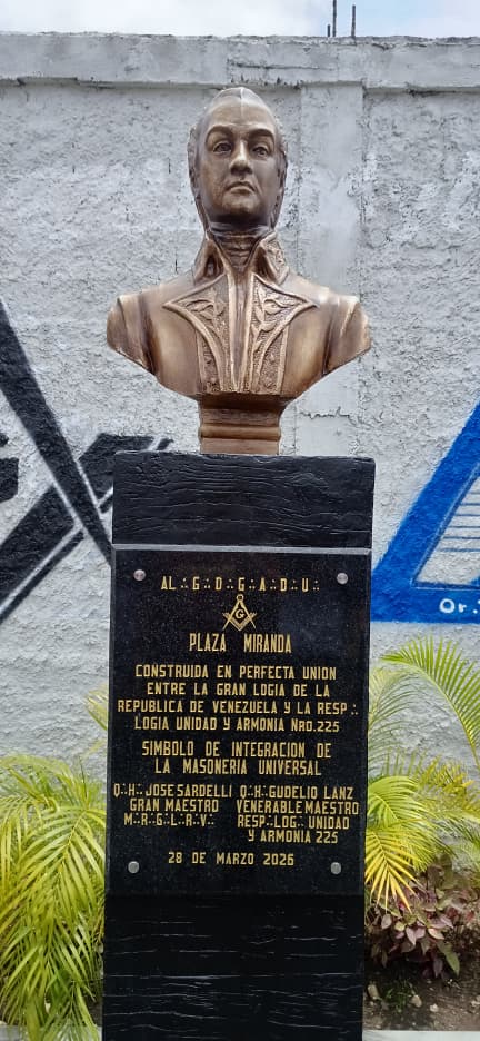 Masones de Maturín fundan la plaza Miranda en honor a la fraternidad 5 plaza2