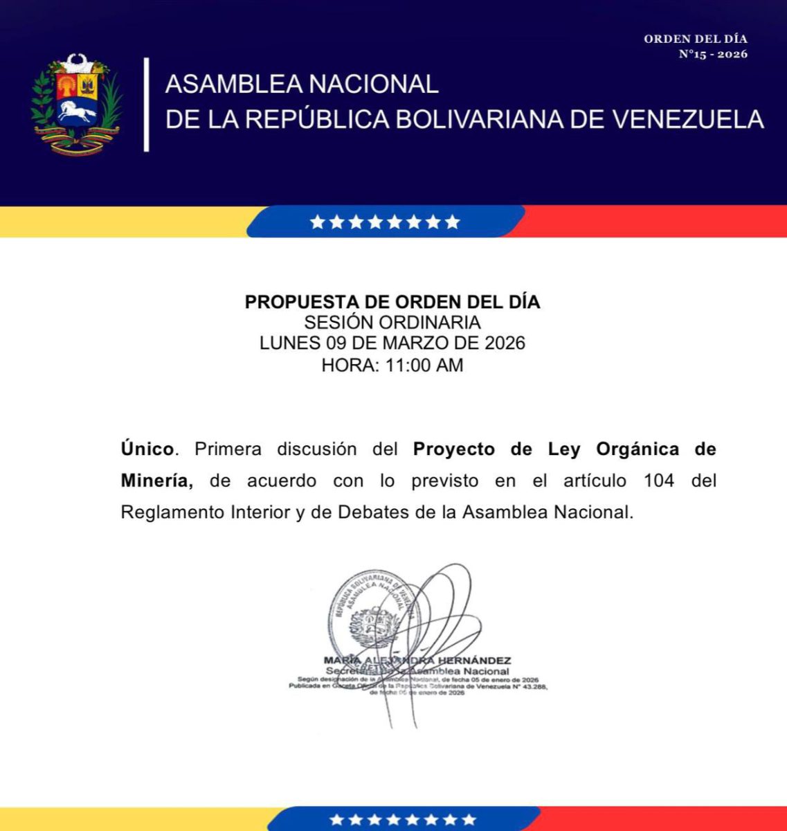  Ley Orgánica de Minería