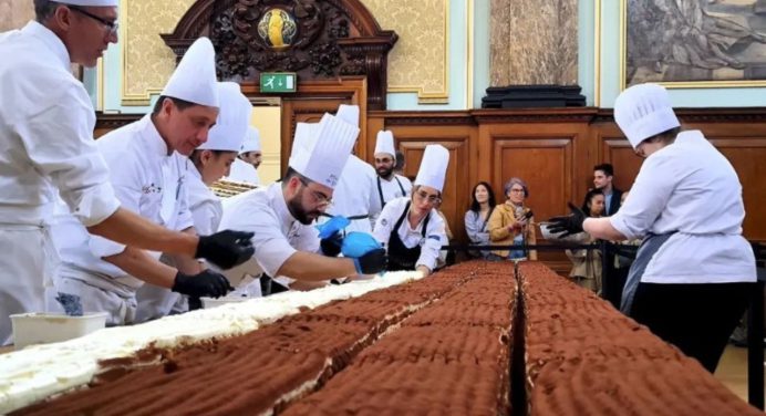 Un tiramisú de 440,58 metros: El nuevo récord Guinness que sorprende al mundo