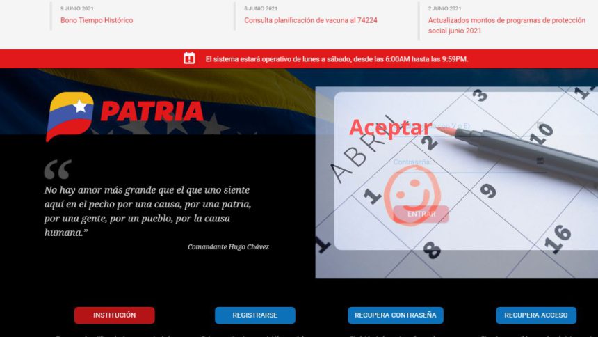 Pagos del Sistema Patria