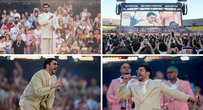 Reguetón y salsa tomaron Barcelona en concierto de Bad Bunny