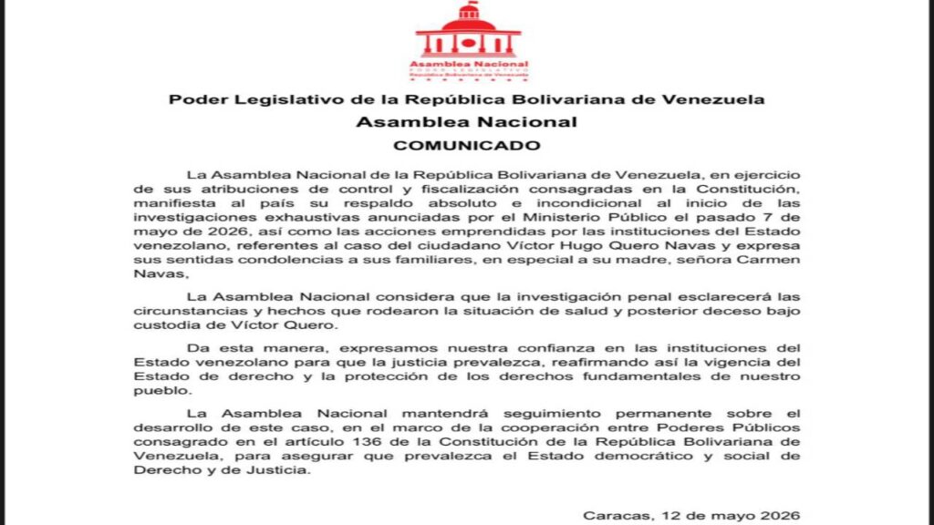 Asamblea Nacional aprueba investigaciones en el caso de Víctor Hugo Quero 2 Víctor Hugo