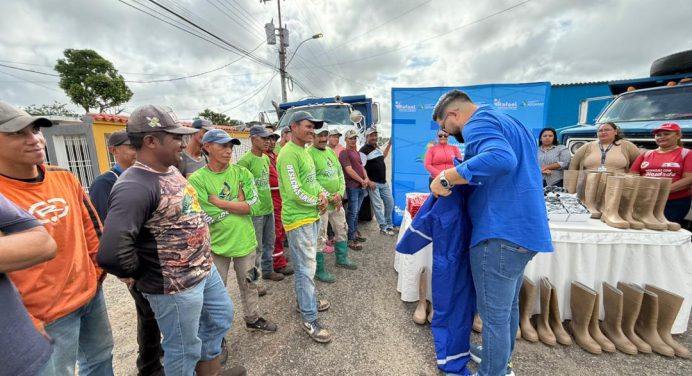 Alcaldía de Aguasay entregó dotación a trabajadores del aseo urbano