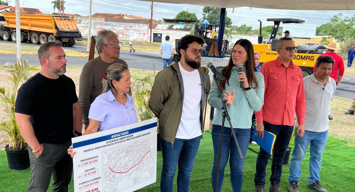 Con más de mil 500 toneladas inician trabajos de asfaltado en la avenida Libertador