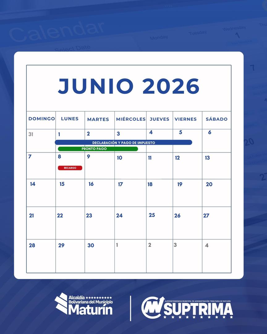Suptrima presentó calendario tributario para el mes de junio 2 suptrima