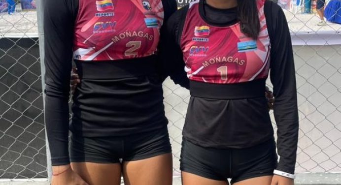 Monagas selló su boleto en voleibol de playa a los Juegos Nacionales Juveniles 2026