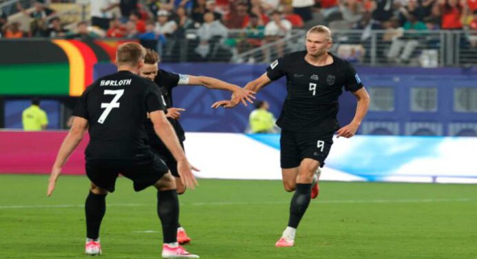 Haaland anotó por duplicado y Noruega ya espera en 16vos