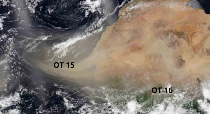Se visualizan partículas del polvo del Sahara en la Región Oriental y Central del país