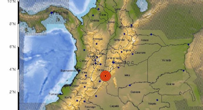 Sismo en el centro de Colombia de 5,1 de magnitud no dejó víctimas