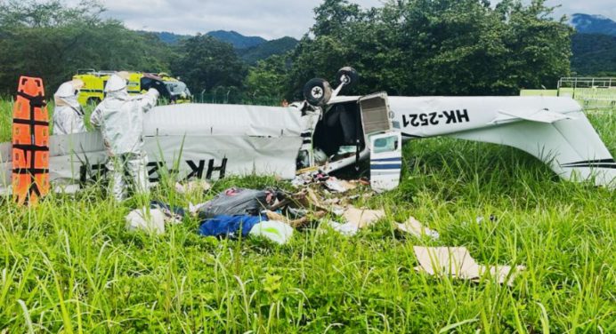 Cuatro personas pierden la vida en el desplome de un avión Cessna en Colombia