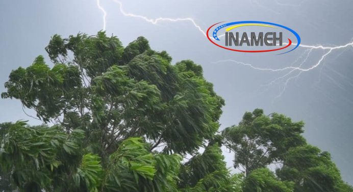Tormentas eléctricas se registrarán en varios estados venezolanos este 9-jun