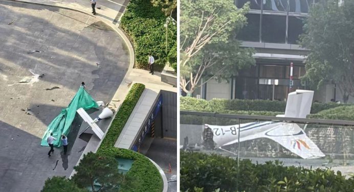 China en silencio tras choque de avioneta contra el edificio más alto de Pekín