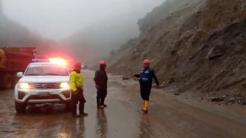 Lluvias causan emergencias en el eje panamericano del estado Mérida 1 Lluvias