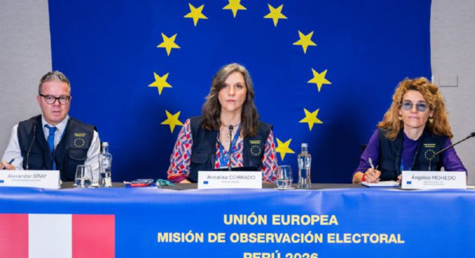 UE destaca transparencia en comicios de Perú y critica lentitud en publicar resultados