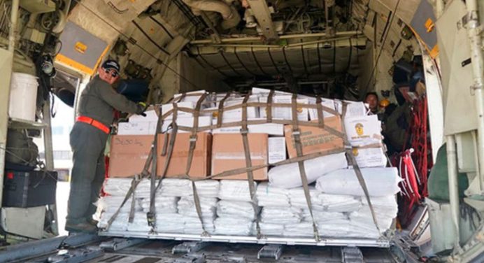 Avión de Rumanía es enviado a Venezuela con material médico y humanitario
