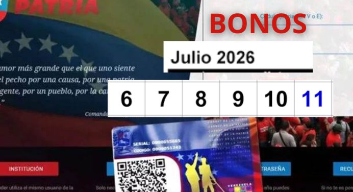 Pagos PATRIA activos del 6 al 11 de julio