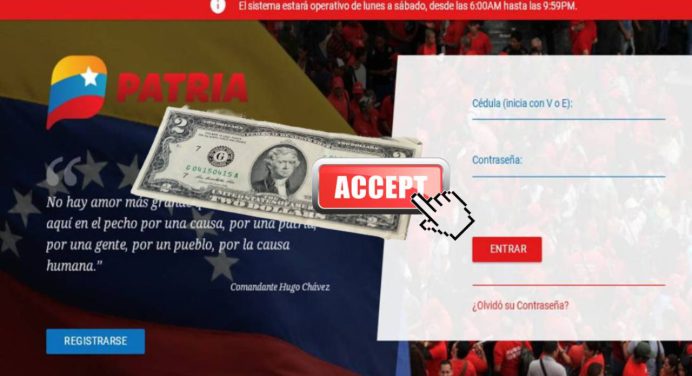 Desbloquea tu cuenta PATRIA para recibir las próximas bonificaciones