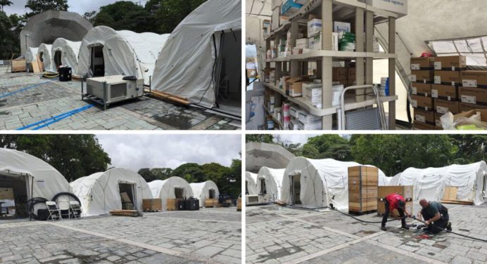 España instaló hospital de campaña en Parque del Este