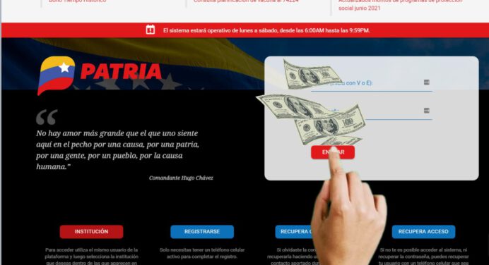 Sigue activo el BONO especial en PATRIA: Aquí el monto de este mes