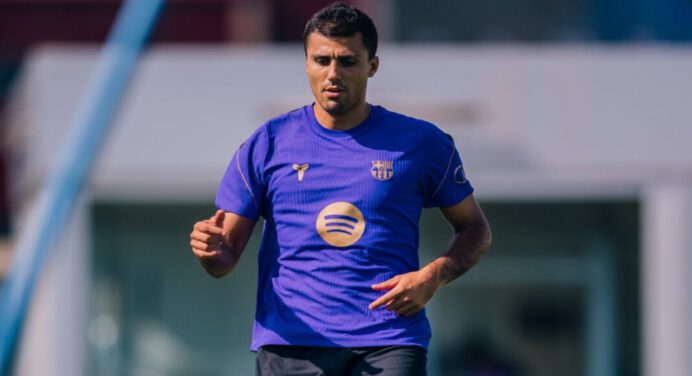 Rodri ya se entrena con los colores del Barcelona