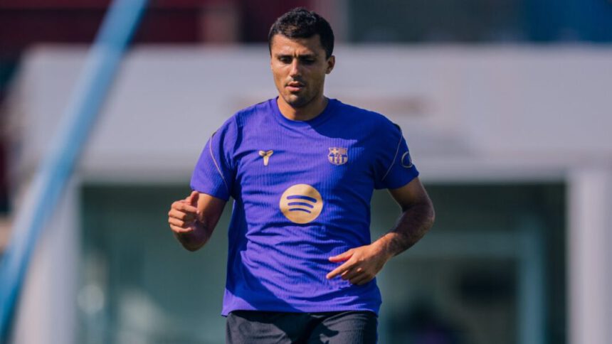 Rodri ya se entrena con los colores del Barcelona 1 Rodri