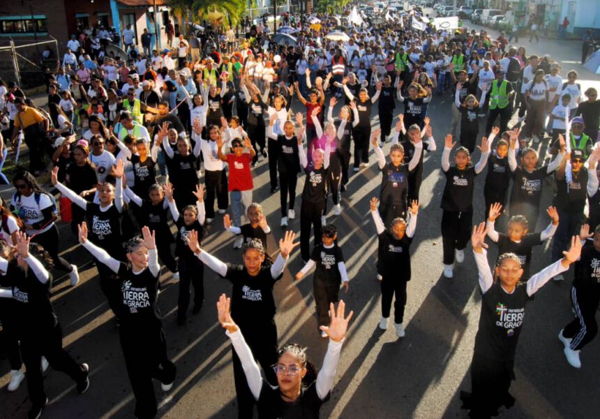 En Punta de Mata más de 4 mil personas se movilizaron en la “Marcha para Jesús” 1 marcha