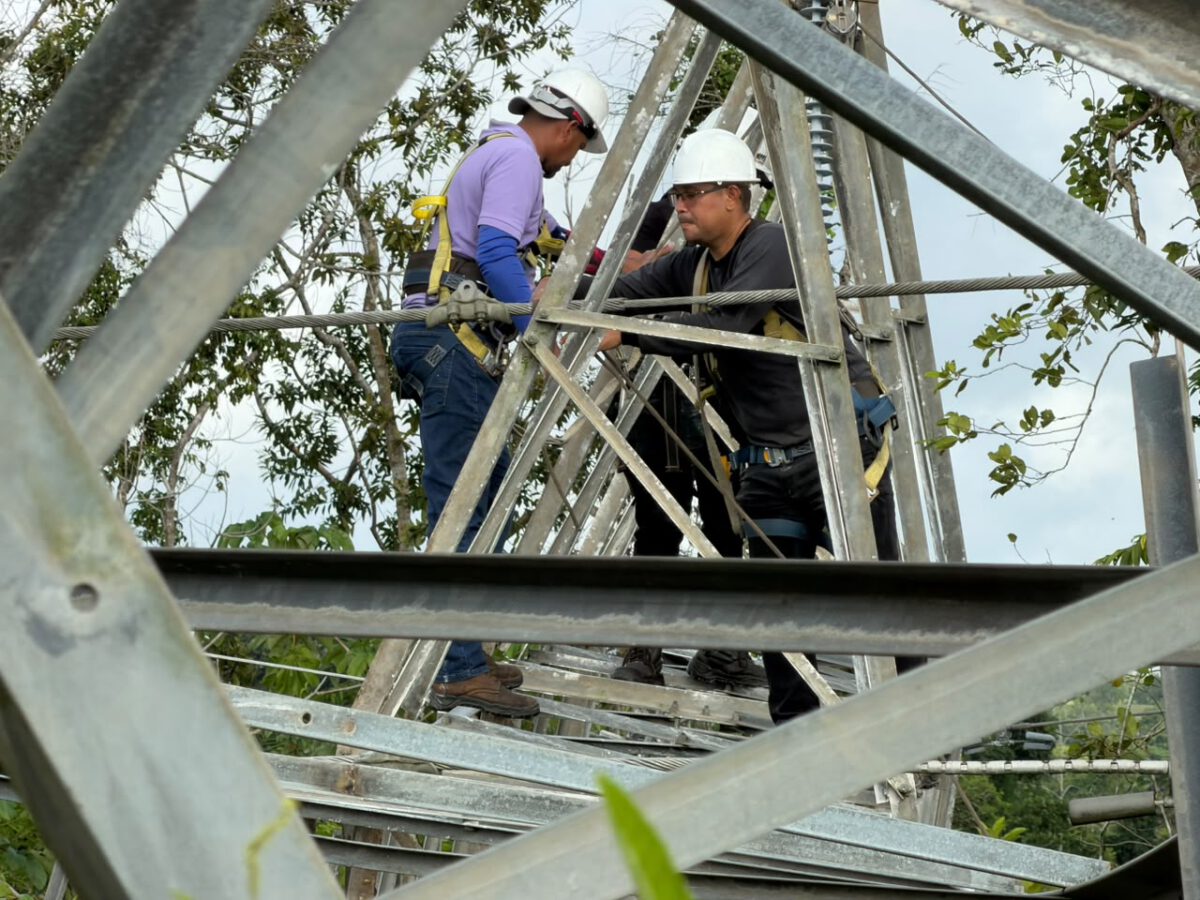 Inician instalación de la primera torre eléctrica provisional en Punceres 2 torre2
