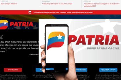 Desembolso en PATRIA