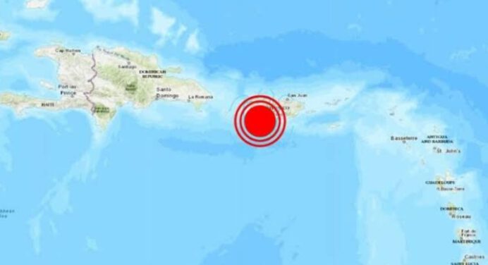Sismo de magnitud 4.8 se registra al sur de Puerto Rico