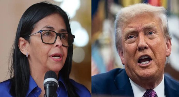 Donald Trump y Delcy Rodríguez se reúnen por primera vez en Nueva York