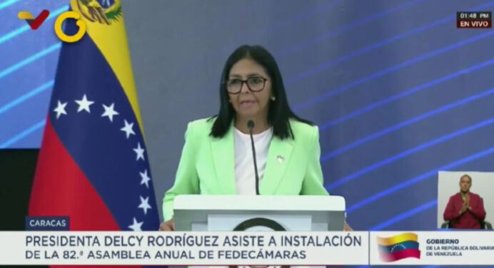 Delcy Rodríguez instala 82.ª Asamblea Anual de Fedecámaras