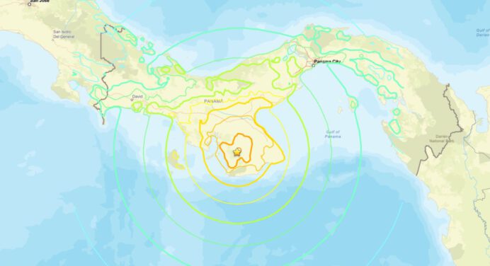 Sismo sacude a Panamá, la magnitud fue de 7.2
