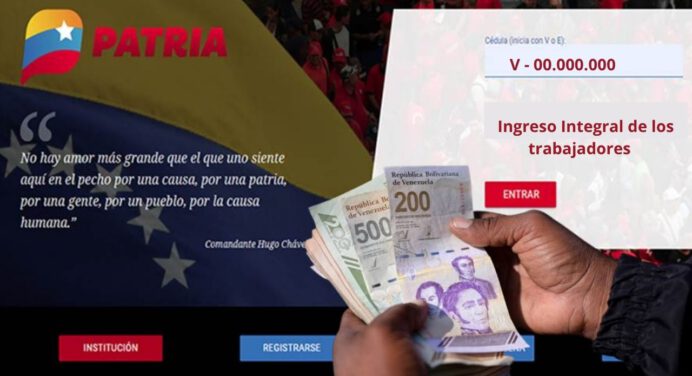 Ingreso Integral en PATRIA ¿A qué sector está dirigido? ¿Cuál es su monto?